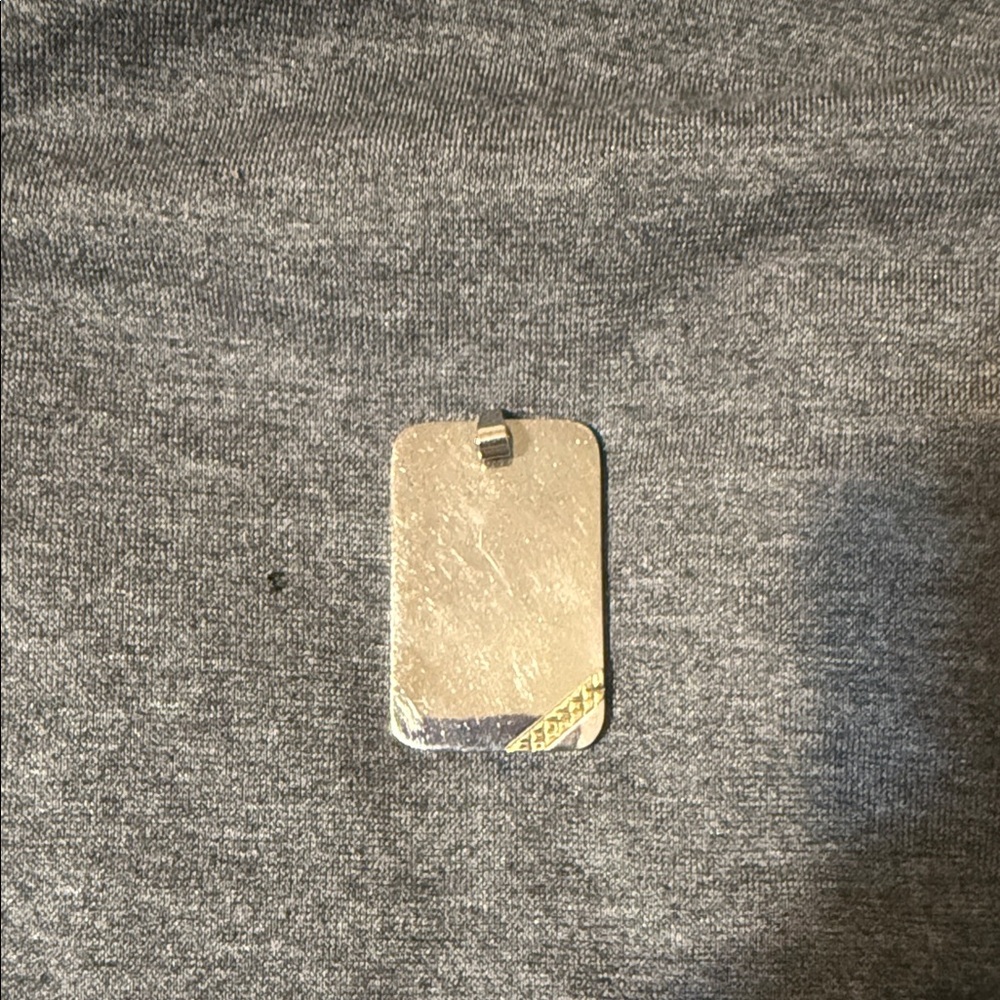Elegant Silver Rectangle Pendant stainless steel